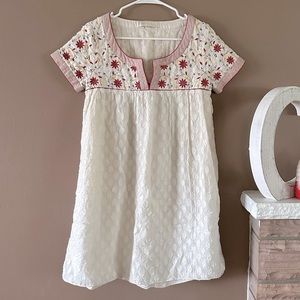 Anthropologie Payal Jain Embroidered Cotton Aurora dress Size Medium